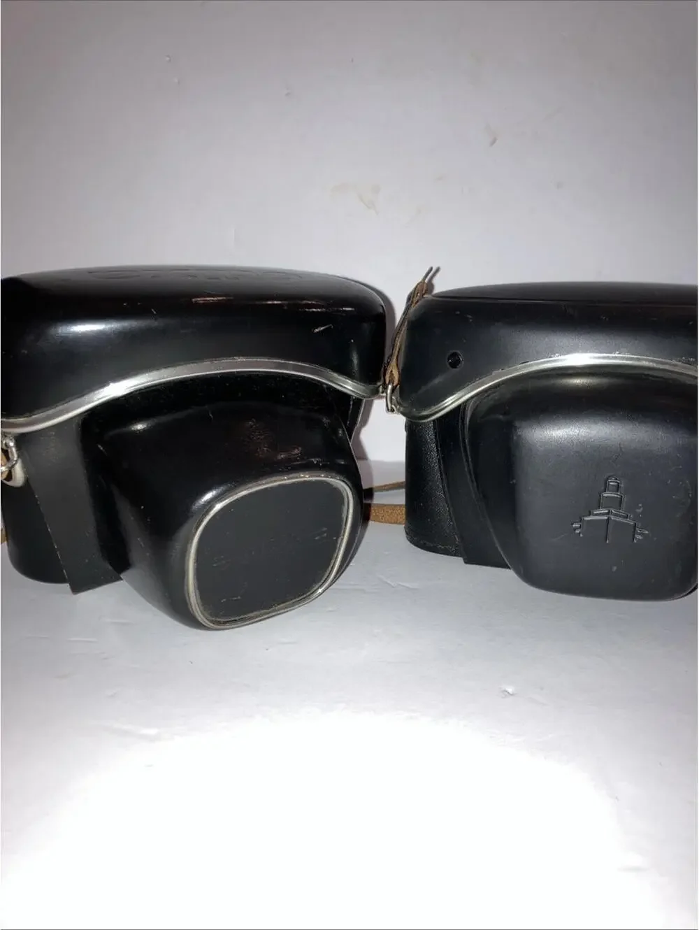 Lot Of 4 Vintage Black Leather Camera Cases “LOOK”